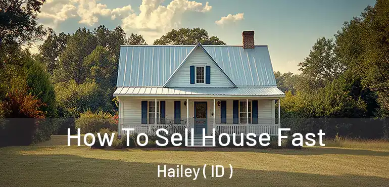  How To Sell House Fast Hailey ( ID )