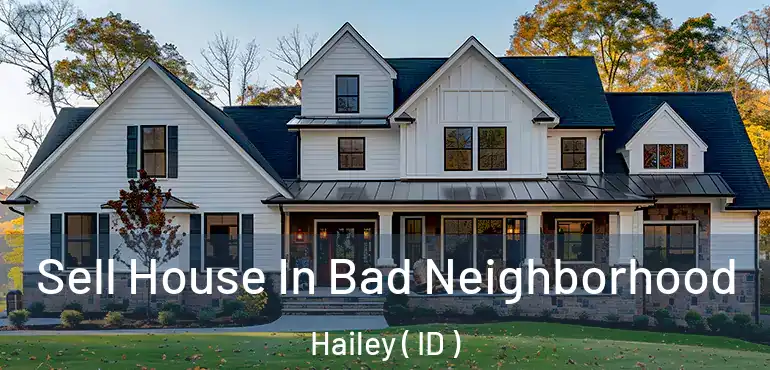  Sell House In Bad Neighborhood Hailey ( ID )